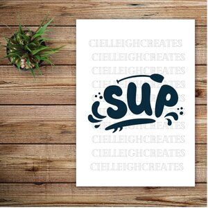 *2 for $20* SUP Vinyl Decal Sticker Handcrafted Stand Up Paddle Board